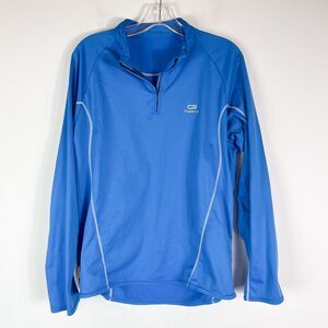 Kalenji Women's Quarter Zip Running Jacket Blue Size L